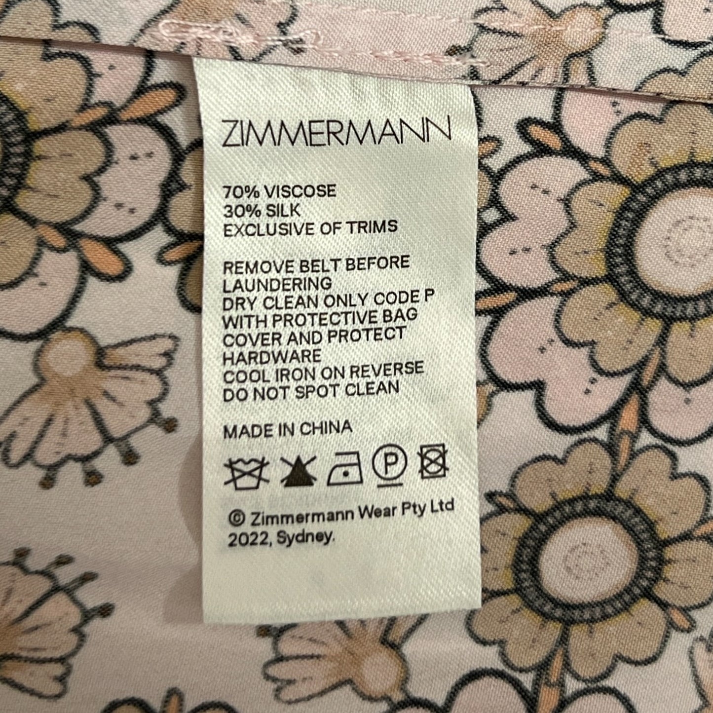 Zimmermann 'Daisy' Pink Floral Short Dress 3 ~ AU14