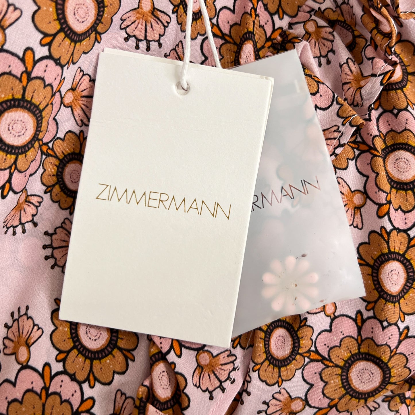 Zimmermann 'Daisy' Pink Floral Short Dress 3 ~ AU14