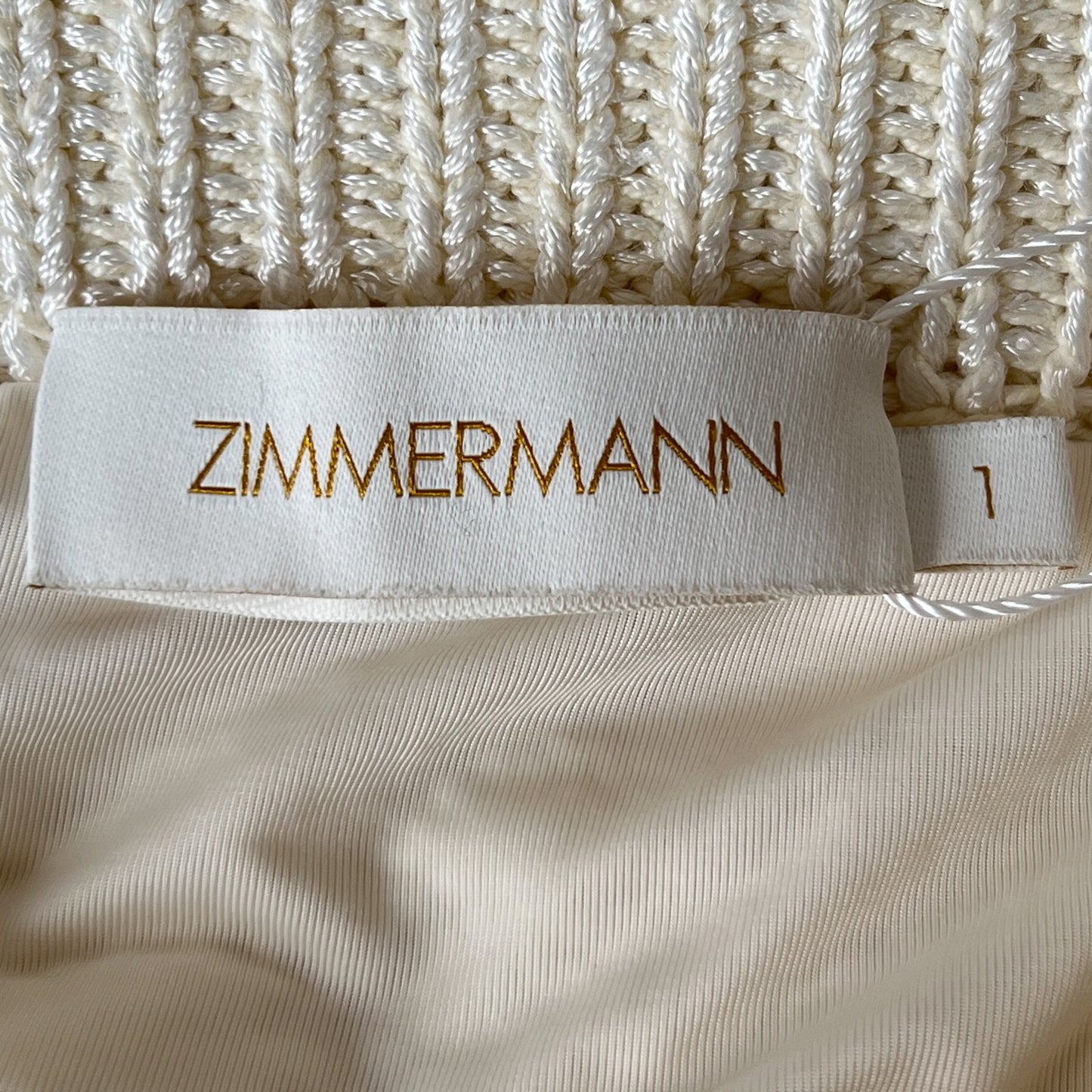 Zimmermann Wonderland Cream Cable Knit Maxi Skirt AU8–10