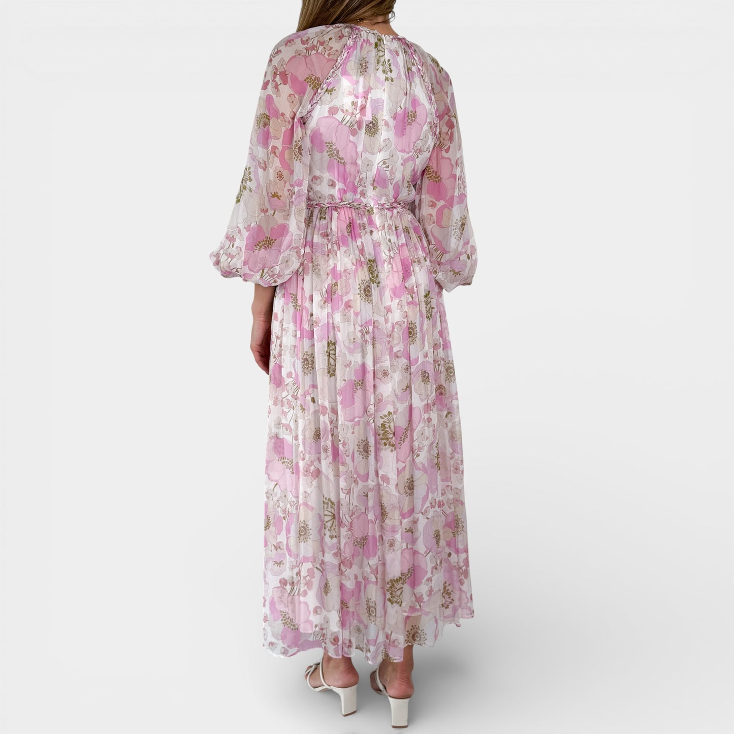 Zimmermann Pink Poppy Silk Super Eight Braid Dress 1 ~ AU8 [NEW]