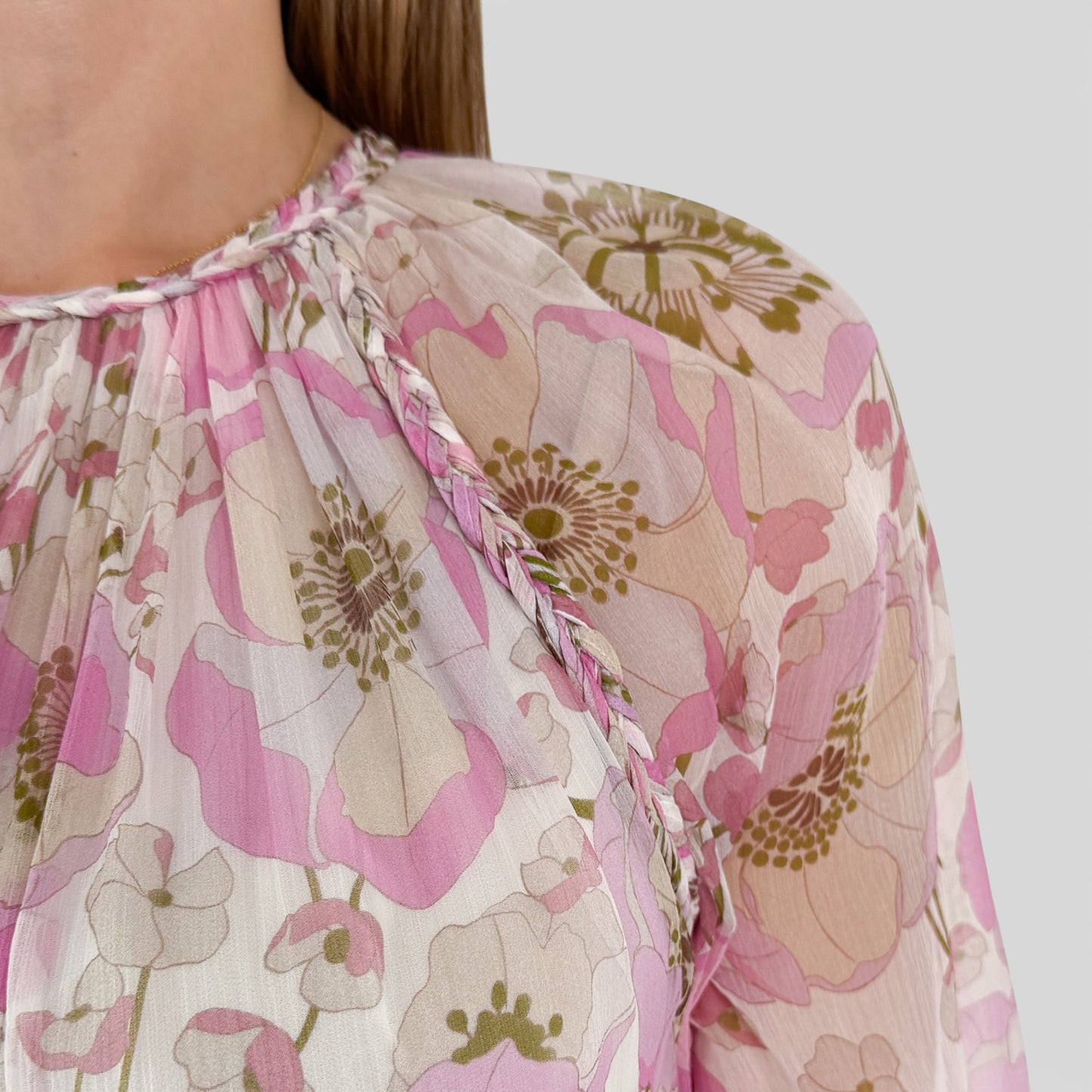 Zimmermann Pink Poppy Silk Super Eight Braid Dress 1 ~ AU8 [NEW]