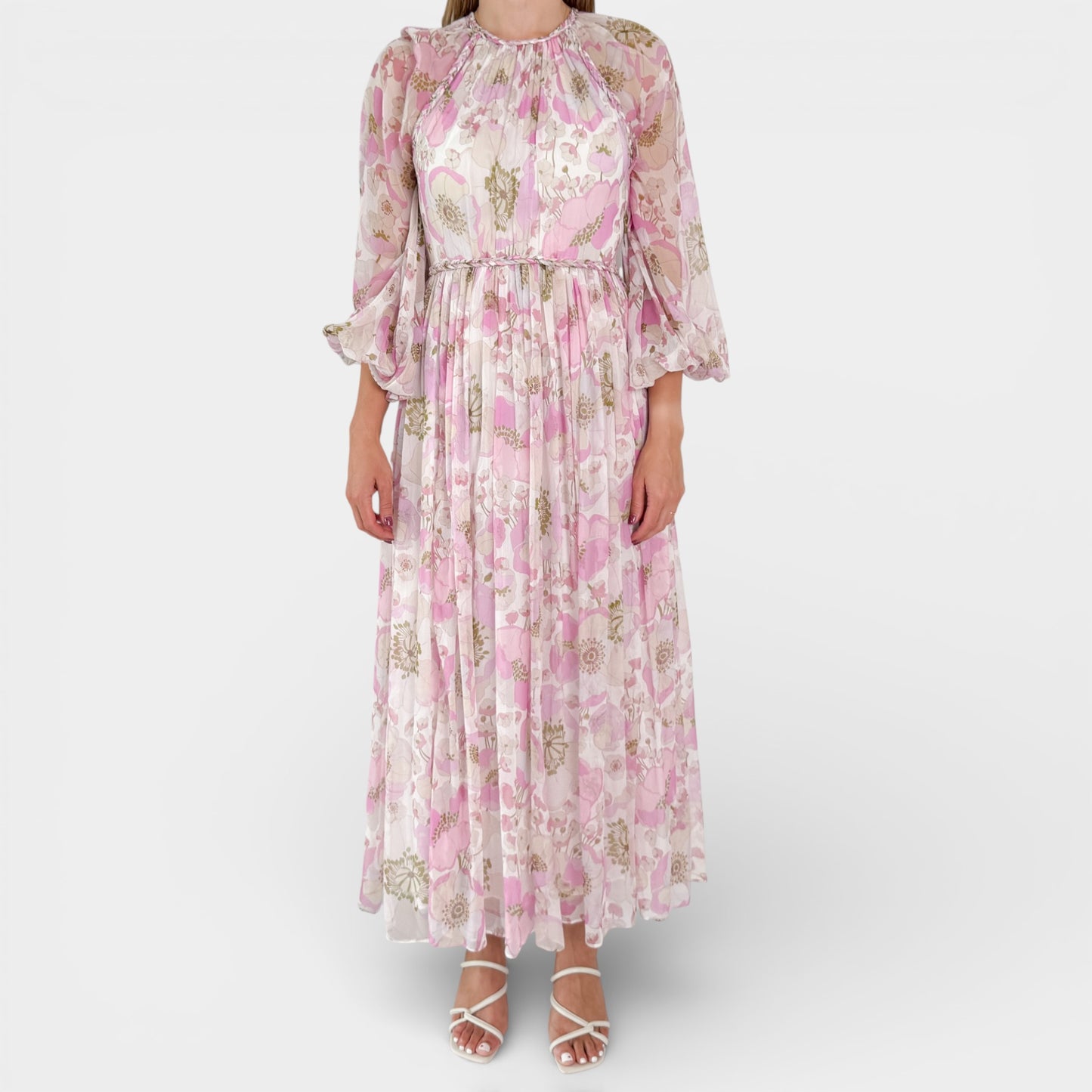 Zimmermann Pink Poppy Silk Super Eight Braid Dress 1 ~ AU8 [NEW]