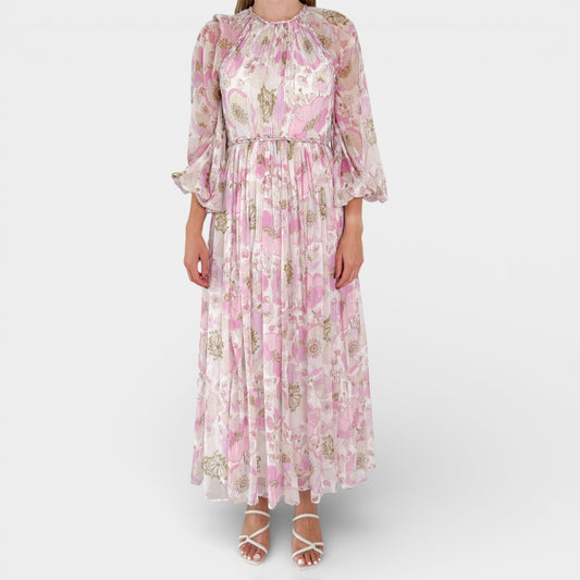 Zimmermann Pink Poppy Silk Super Eight Braid Dress 1 ~ AU8 [NEW]