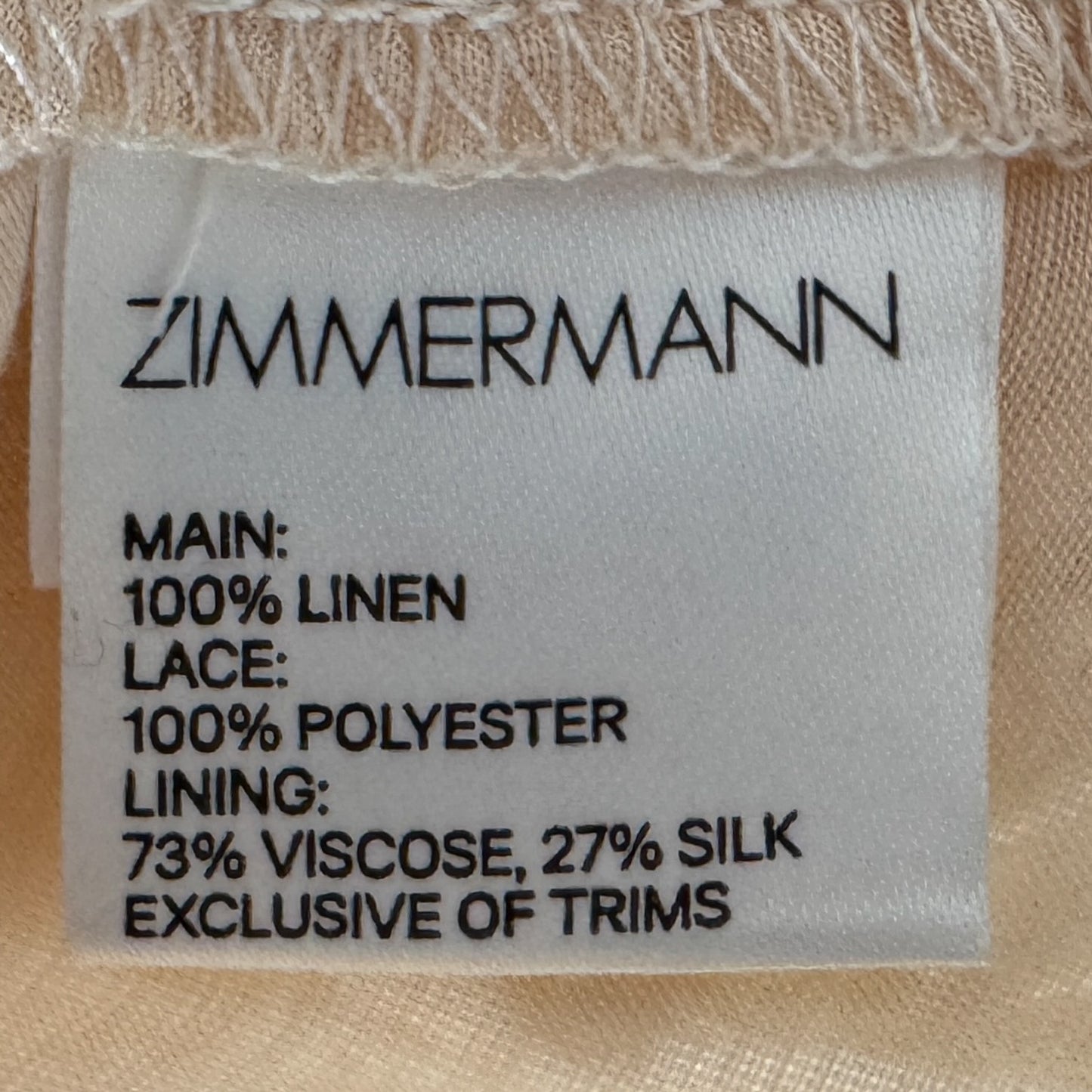 Zimmermann Painted Heart Chevron Linen High Waist Long Skirt 1 ~ AU8