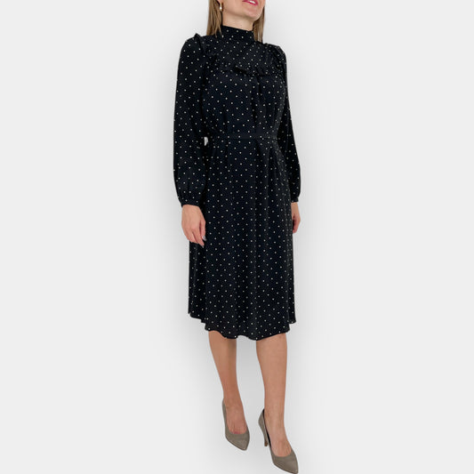 Zimmermann Black & White Silk Spot Dress 0 ~ AU8 ~ Small