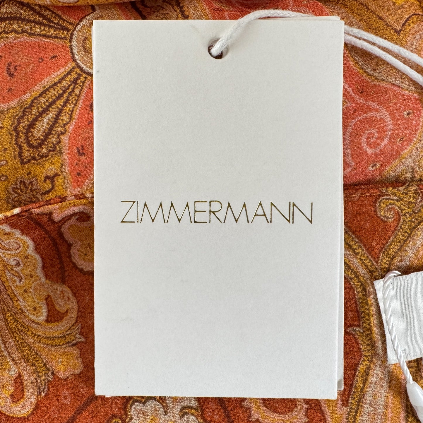 Zimmermann Tranquillity Orange Coral Paisley Flared Culottes Pants 2 ~ AU12